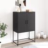 vidaXL Buffet haut noir 68,5x38,5x107 cm acier
