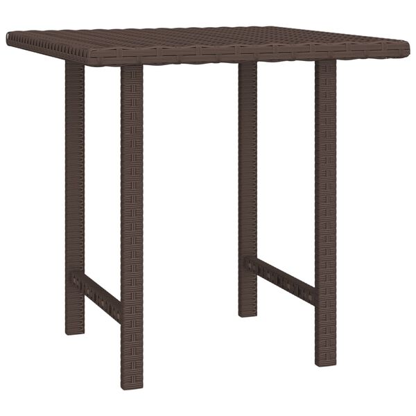vidaXL Tables d'appoint de jardin 3 pcs marron r&eacute;sine tress&eacute;e