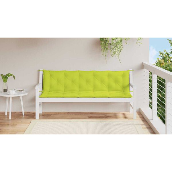 vidaXL Coussin de banc de jardin vert vif 180x(50+50)x7cm tissu oxford