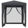 vidaXL Tente de fête avec 4 parois latérales en maille Anthracite 2x2m
