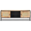 vidaXL Meuble TV 120x30x40 cm Bois de manguier brut et canne naturelle