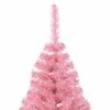 vidaXL Demi sapin de No&euml;l artificiel avec support Rose 180 cm PVC
