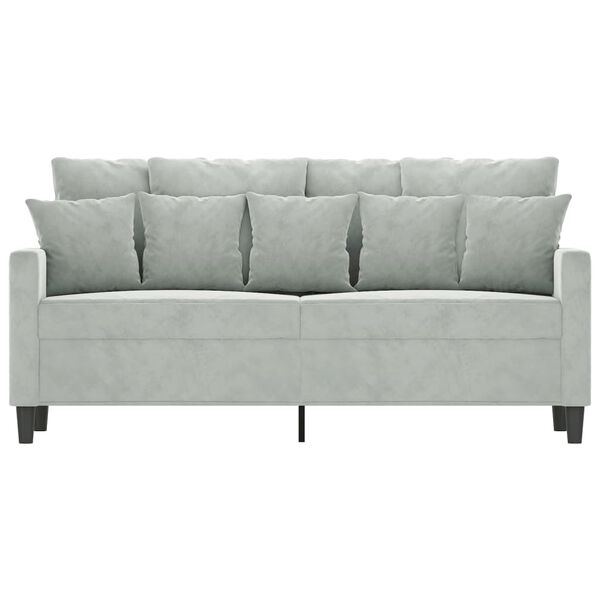 vidaXL Canap&eacute; &agrave; 2 places Gris clair 140 cm Velours