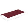vidaXL Balancelle avec coussin rouge bordeaux 120 cm Bois de teck