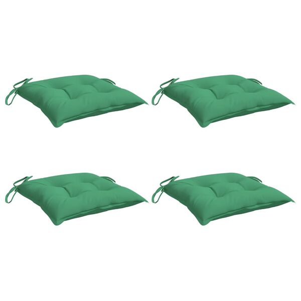 vidaXL Coussins de chaise lot de 4 vert 50x50x7 cm tissu oxford
