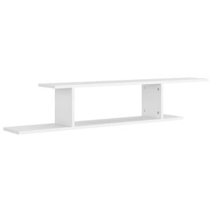 vidaXL &Eacute;tag&egrave;re TV murale Blanc 125x18x23 cm Bois d&rsquo;ing&eacute;nierie