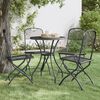vidaXL Chaises pliables jardin lot de 4 Maille m&eacute;tallique Anthracite