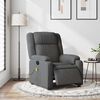 vidaXL Fauteuil inclinable de massage &eacute;lectrique gris fonc&eacute; tissu