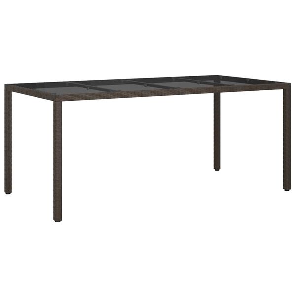 vidaXL Table de Jardin Marron 190 x 90 x 75 cm polyrotin
