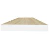 vidaXL &Eacute;tag&egrave;res flottantes 4 pcs ch&ecirc;ne et blanc 80x23,5x3,8 cm MDF