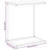 vidaXL Table d'appoint Blanc 55x35x66 cm Bois d'ing&eacute;nierie