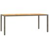 vidaXL Ensemble à manger de jardin et coussins 7 pcs gris rotin