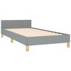 vidaXL Cadre de lit sans matelas gris clair double tissu