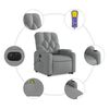 vidaXL Fauteuil inclinable de massage électrique gris clair tissu