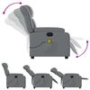 vidaXL Fauteuil inclinable de massage &eacute;lectrique gris similicuir