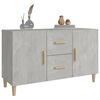 vidaXL Buffet gris b&eacute;ton 100x36x60 cm bois d'ing&eacute;nierie