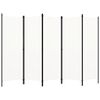 vidaXL Cloison de s&eacute;paration 5 panneaux Blanc 250x180 cm