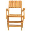vidaXL Chaises de jardin pliantes lot de 4 55x62x90cm bois massif teck