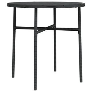 vidaXL Table &agrave; th&eacute; Noir 45 cm R&eacute;sine tress&eacute;e