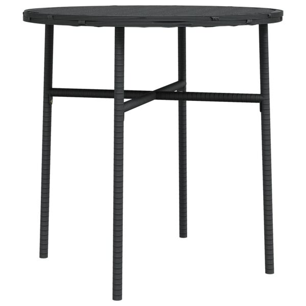 vidaXL Table &agrave; th&eacute; Noir 45 cm R&eacute;sine tress&eacute;e