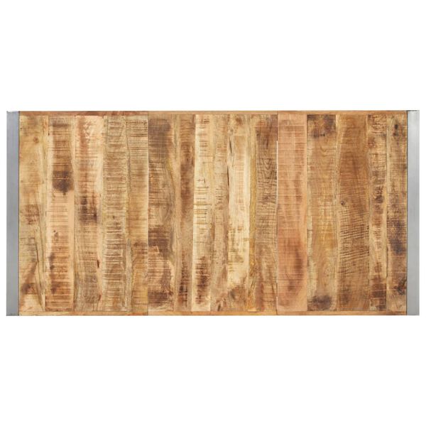 vidaXL Table &agrave; manger 160x80x75 cm Bois de manguier massif brut
