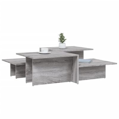 vidaXL Tables basses 2 pcs Sonoma gris Bois d'ingénierie