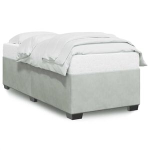 vidaXL Cadre de lit sans matelas gris clair velours
