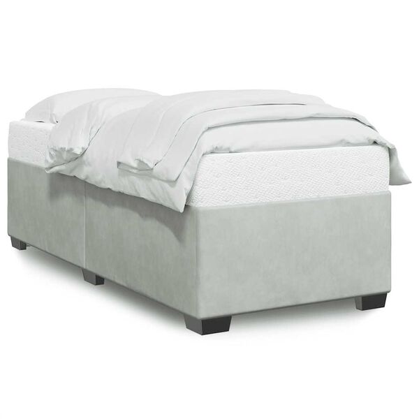 vidaXL Cadre de lit sans matelas gris clair velours