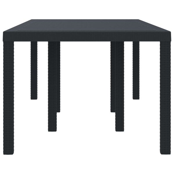 vidaXL Table de Jardin Anthracite 200 x 100 x 73 cm polyrotin