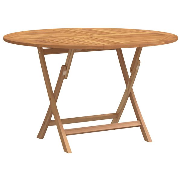 vidaXL Table pliable de jardin &Oslash; 110x75 cm bois massif de teck