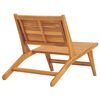 vidaXL Chaise de jardin avec repose-pied Bois de teck solide