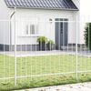 vidaXL Cl&ocirc;ture de jardin 2 pcs Gris 3,4 x 0,6 m Acier rev&ecirc;tu de poudre