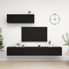 vidaXL Meubles TV 3 pcs Noir Bois d'ingénierie