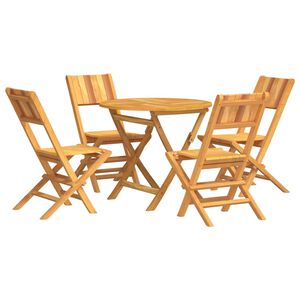 vidaXL Ensemble à manger de jardin 5 pcs Bois de teck massif