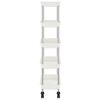 vidaXL Chariot de cuisine 5 niveaux Blanc 42x29x128 cm Fer et ABS