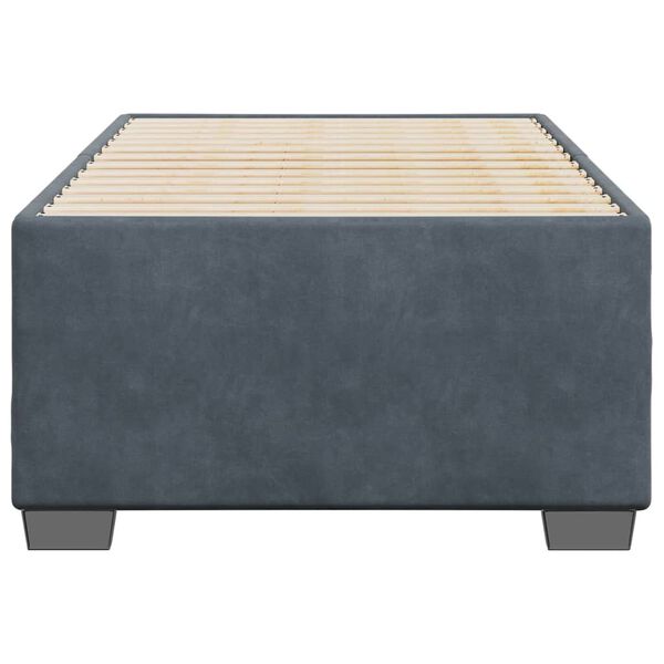 vidaXL Cadre de lit sans matelas gris foncé velours