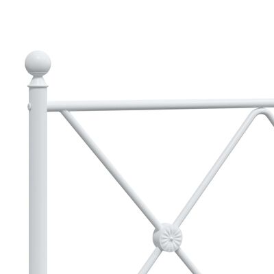 vidaXL Tête de lit métal blanc 100 cm