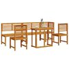 vidaXL Ensemble bistro de jardin 6 pcs Marron Bois d'Acacia Massif