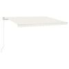 vidaXL Auvent manuel rétractable 400x300 cm Crème