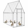 vidaXL Cage pour poules argent&eacute; 200x100x190 cm acier galvanis&eacute;