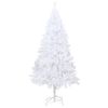 vidaXL Arbre de Noël artificiel pré-éclairé et branches épaisses blanc