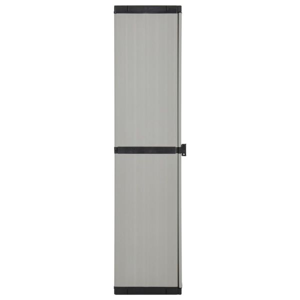 vidaXL Armoire de rangement de jardin 3 &eacute;tag&egrave;res Gris/noir 34x40x168cm