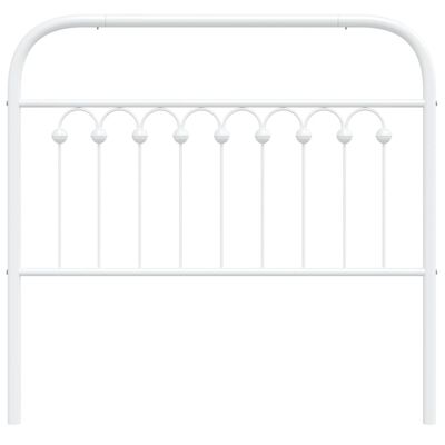 vidaXL Tête de lit métal blanc 100 cm