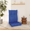 vidaXL Chaise pliable de sol Bleu Tissu