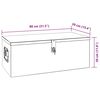 vidaXL Bo&icirc;te de rangement Argent&eacute; 80x39x30 cm Aluminium