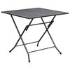vidaXL Table pliable en maille 80x80x72 cm Acier Anthracite