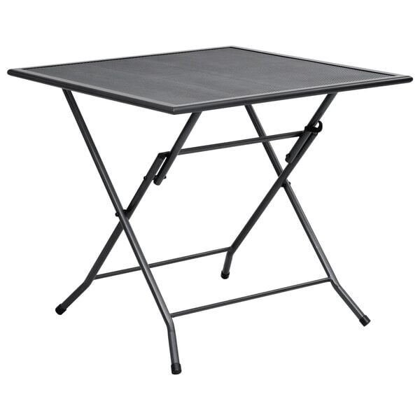 vidaXL Table pliable en maille 80x80x72 cm Acier Anthracite
