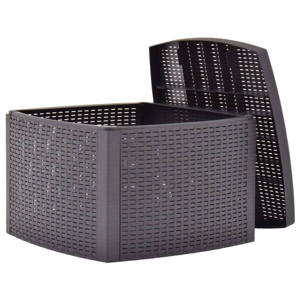 vidaXL Table d'appoint Mocha 54x54x36,5 cm Plastique