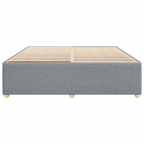 vidaXL Cadre de lit sans matelas gris clair tissu