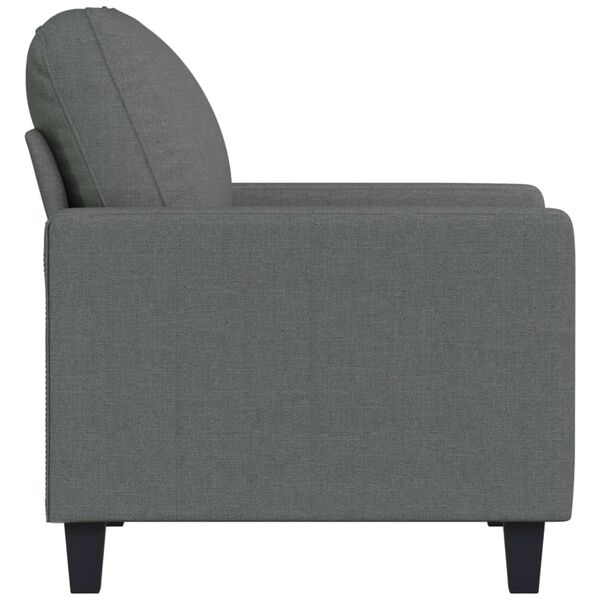 vidaXL Fauteuil Gris fonc&eacute; 60 cm Tissu